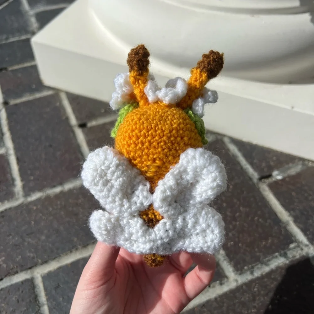 Hand Crocheted Flower Child Bumble Bee Stuffed Animal Plushie! - Picture 8 of 10